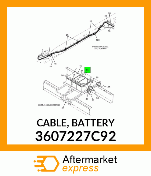 CABLE, BATTERY 3607227C92