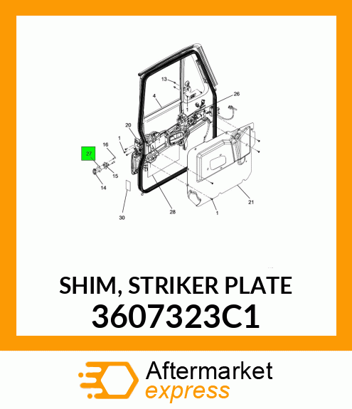 SHIM, STRIKER PLATE 3607323C1