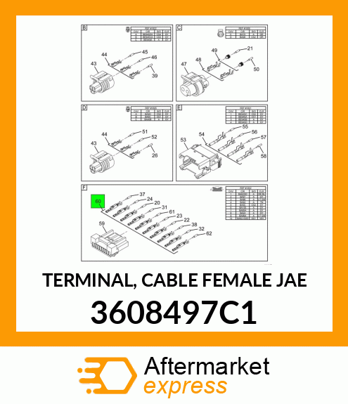 TERMINAL, CABLE FEMALE JAE 3608497C1