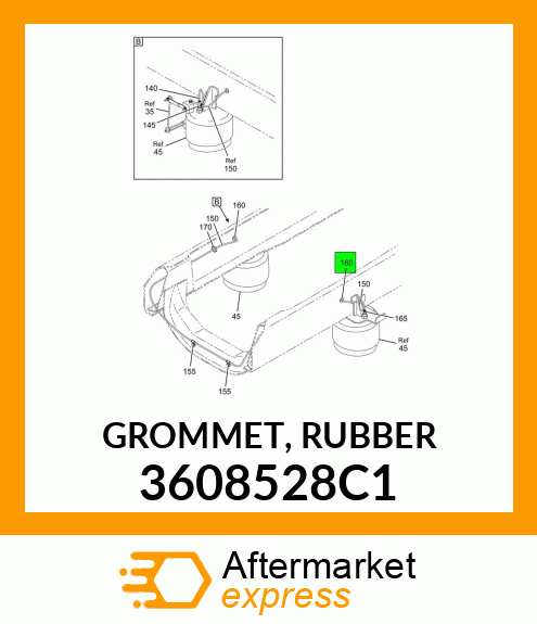 GROMMET, RUBBER 3608528C1