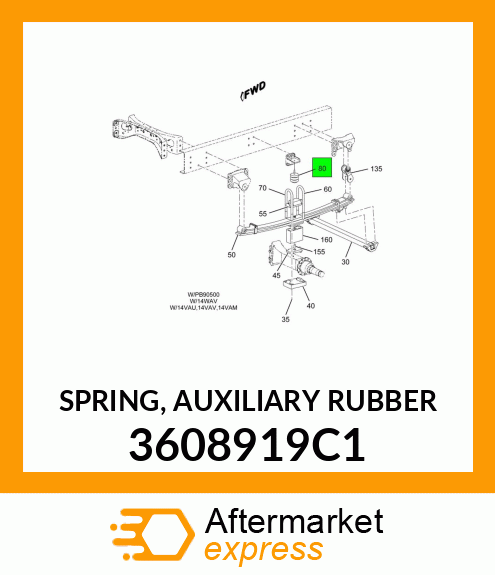 SPRING, AUXILIARY RUBBER 3608919C1