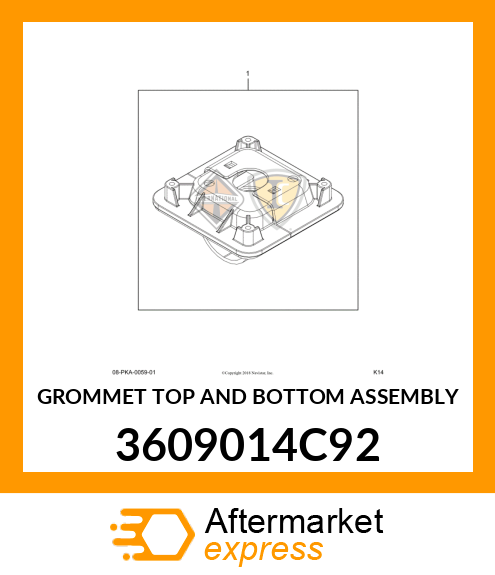 GROMMET TOP AND BOTTOM ASSEMBLY 3609014C92