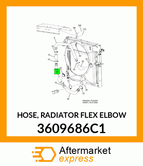 HOSE, RADIATOR FLEX ELBOW 3609686C1