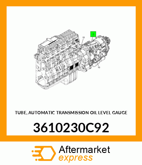 TUBE, AUTOMATIC TRANSMISSION OIL LEVEL GAUGE 3610230C92