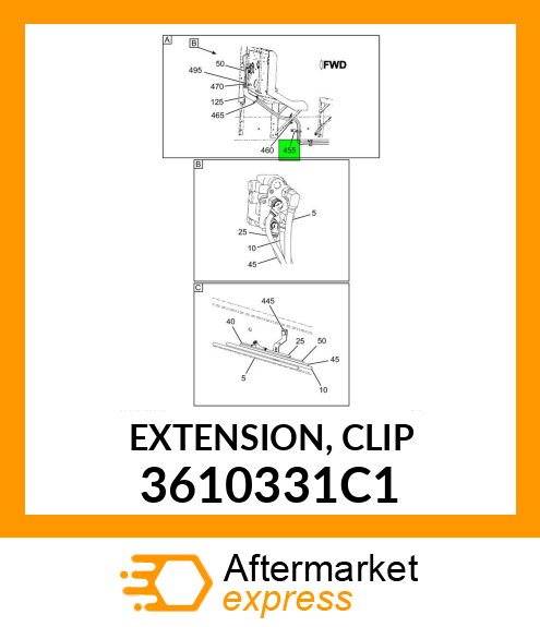 EXTENSION, CLIP 3610331C1