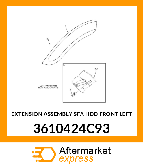 EXTENSION ASSEMBLY SFA HDD FRONT LEFT 3610424C93