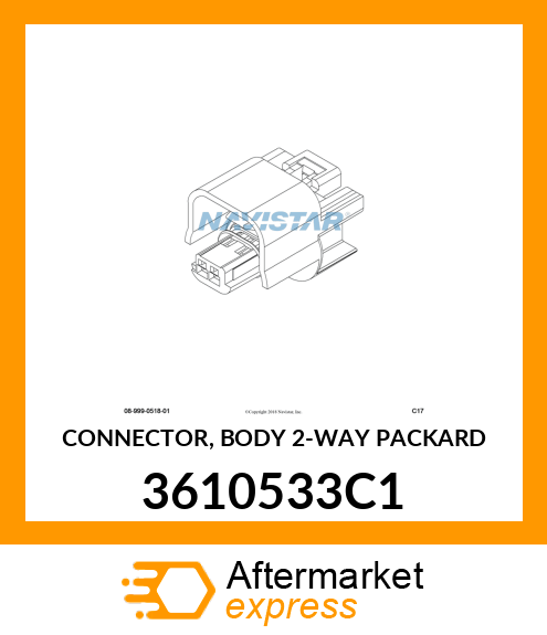 CONNECTOR, BODY 2-WAY PACKARD 3610533C1