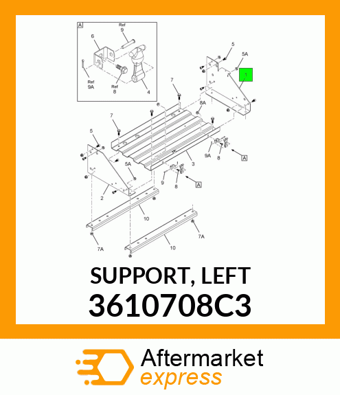 SUPPORT, LEFT 3610708C3