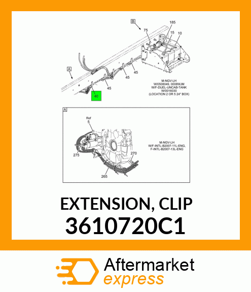 EXTENSION, CLIP 3610720C1