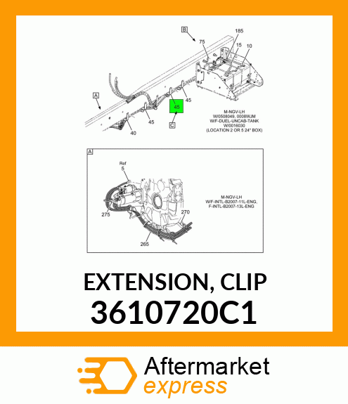 EXTENSION, CLIP 3610720C1