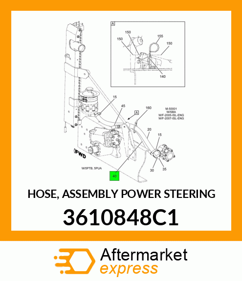 HOSE, ASSEMBLY POWER STEERING 3610848C1