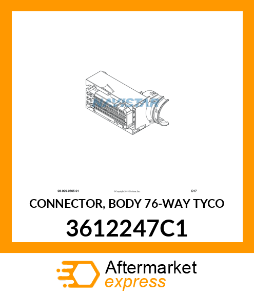 CONNECTOR, BODY 76-WAY TYCO 3612247C1