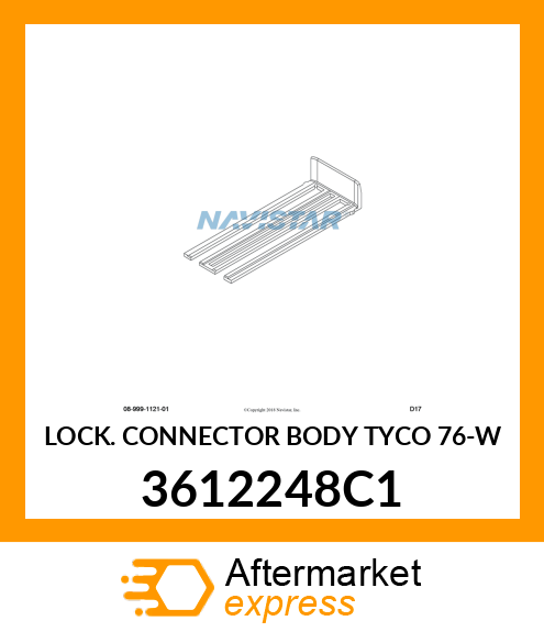 LOCK CONNECTOR BODY TYCO 76-W 3612248C1