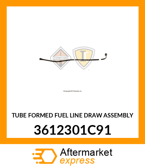 TUBE FORMED FUEL LINE DRAW ASSEMBLY 3612301C91