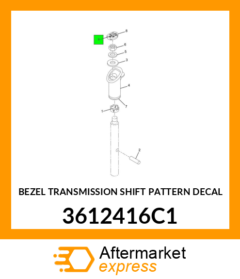 BEZEL TRANSMISSION SHIFT PATTERN DECAL 3612416C1