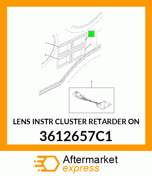 LENS INSTR CLUSTER RETARDER ON 3612657C1