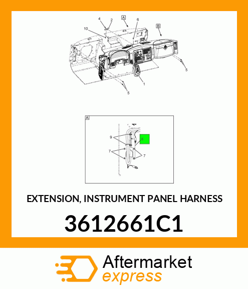 EXTENSION, INSTRUMENT PANEL HARNESS 3612661C1