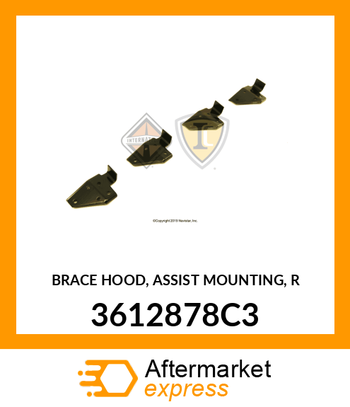 BRACE HOOD, ASSIST MOUNTING, R 3612878C3