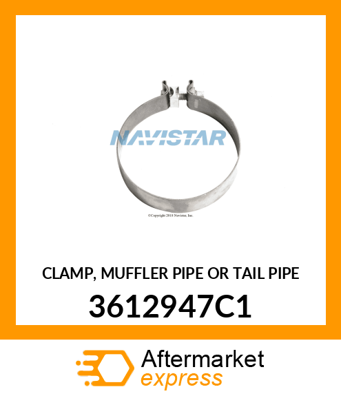 CLAMP, MUFFLER PIPE OR TAIL PIPE 3612947C1