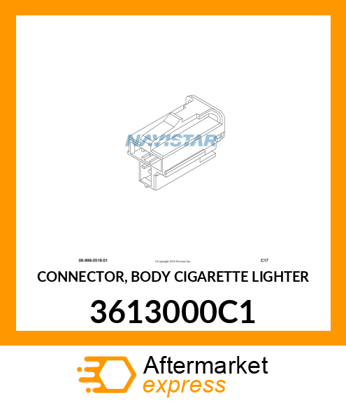CONNECTOR, BODY CIGARETTE LIGHTER 3613000C1