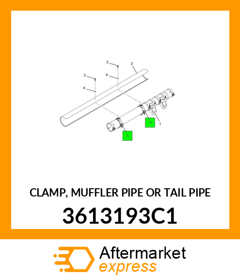 CLAMP, MUFFLER PIPE OR TAIL PIPE 3613193C1