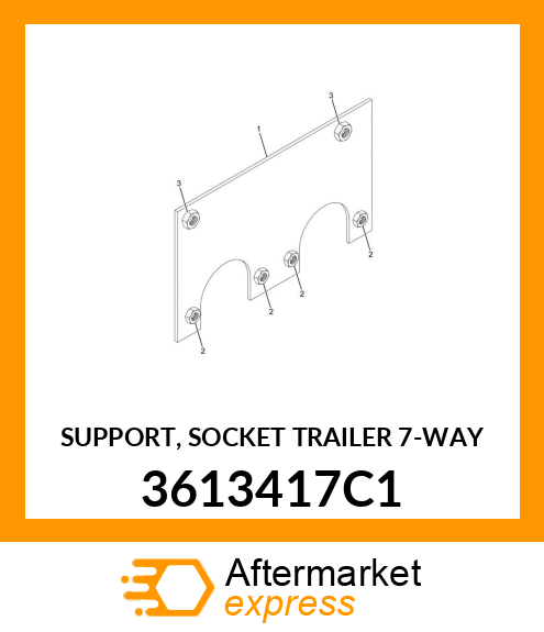 SUPPORT, SOCKET TRAILER 7-WAY 3613417C1