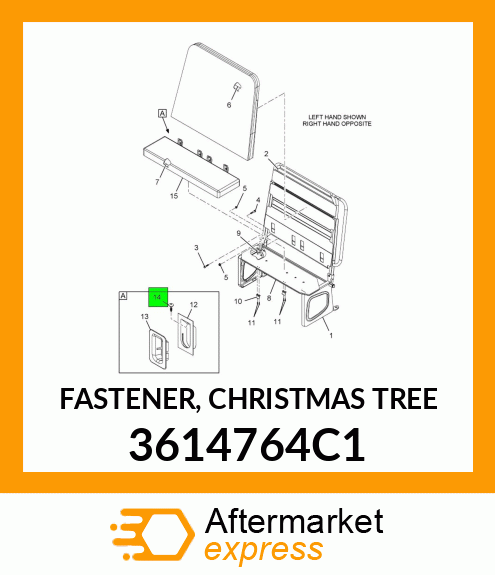 FASTENER, CHRISTMAS TREE 3614764C1