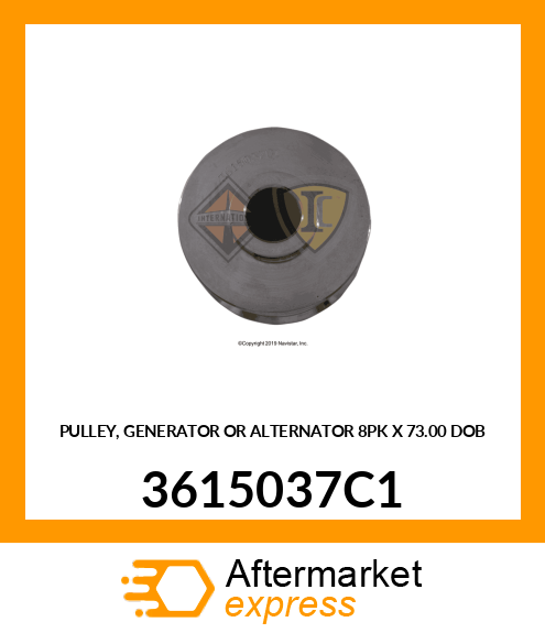 PULLEY, GENERATOR OR ALTERNATOR 8PK X 73.00 DOB 3615037C1