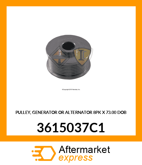 PULLEY, GENERATOR OR ALTERNATOR 8PK X 73.00 DOB 3615037C1