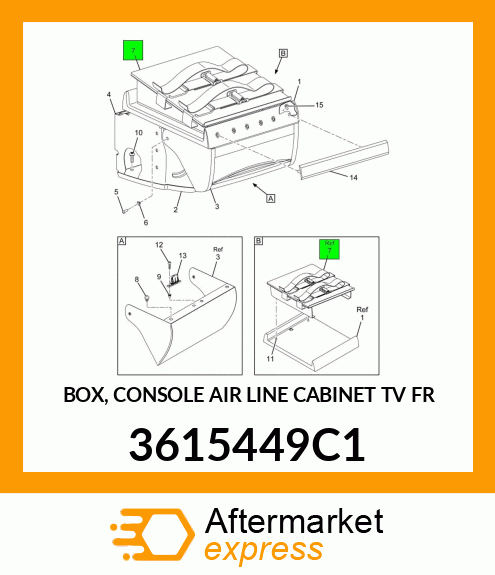 BOX, CONSOLE AIR LINE CABINET TV FR 3615449C1