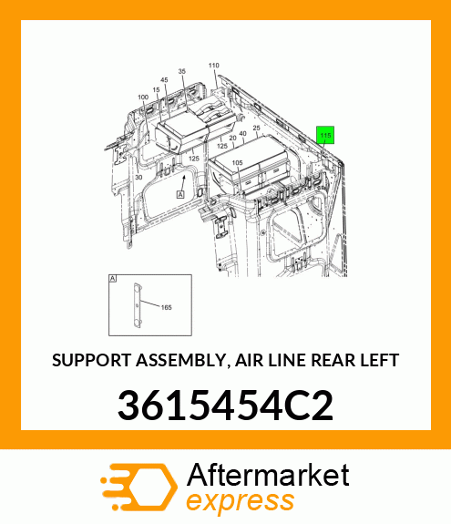 SUPPORT ASSEMBLY, AIR LINE REAR LEFT 3615454C2