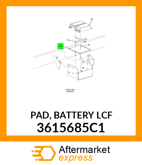 PAD, BATTERY LCF 3615685C1