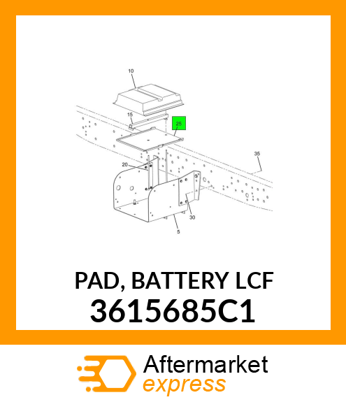 PAD, BATTERY LCF 3615685C1