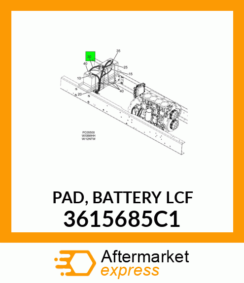 PAD, BATTERY LCF 3615685C1