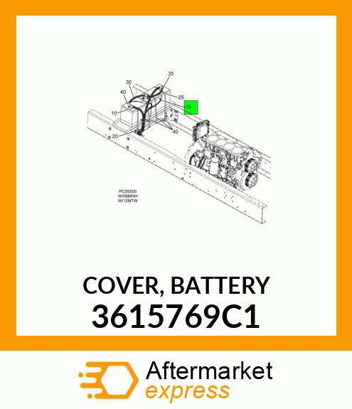 COVER, BATTERY 3615769C1