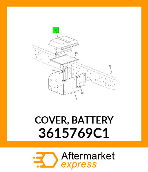 COVER, BATTERY 3615769C1