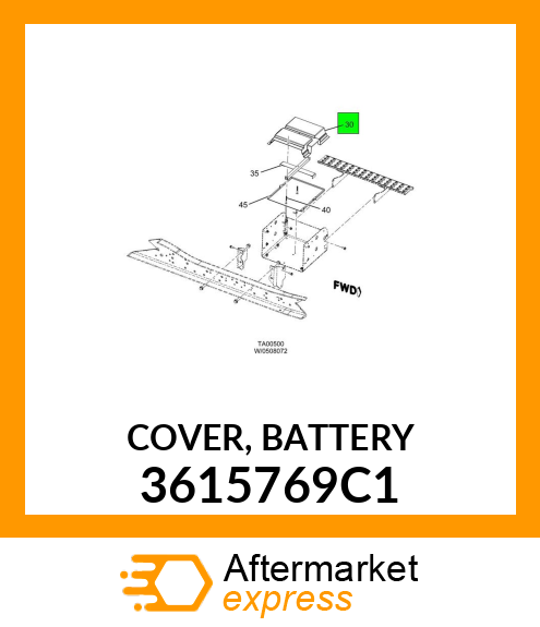 COVER, BATTERY 3615769C1