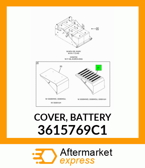 COVER, BATTERY 3615769C1