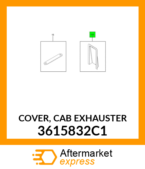 COVER, CAB EXHAUSTER 3615832C1