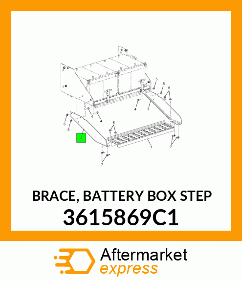 BRACE, BATTERY BOX STEP 3615869C1