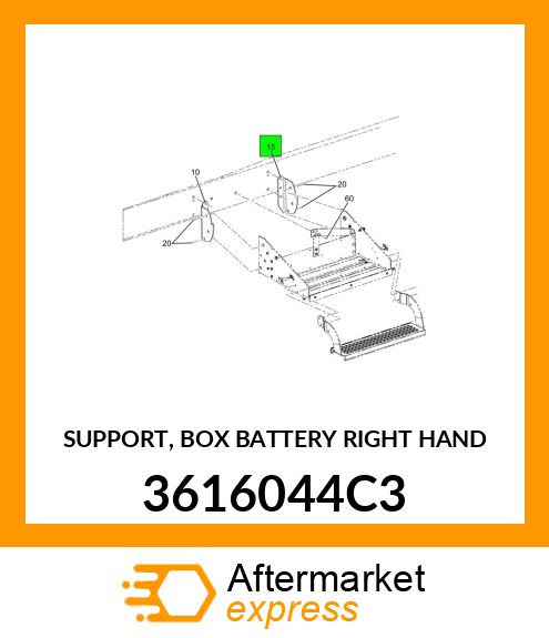 SUPPORT, BOX BATTERY RIGHT HAND 3616044C3