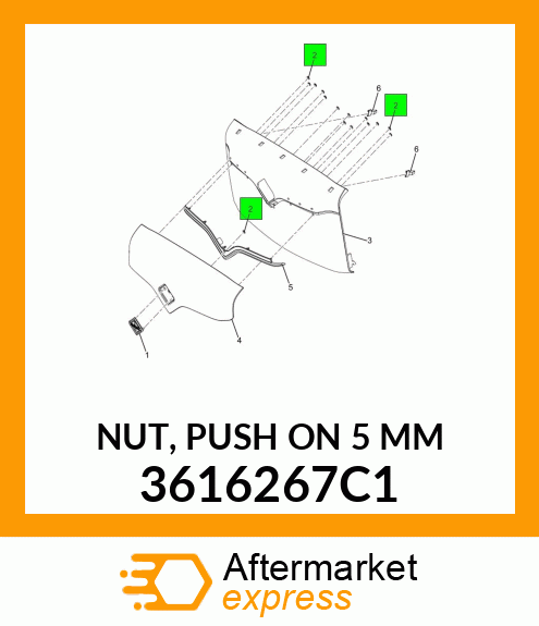 NUT, PUSH ON 5 MM 3616267C1