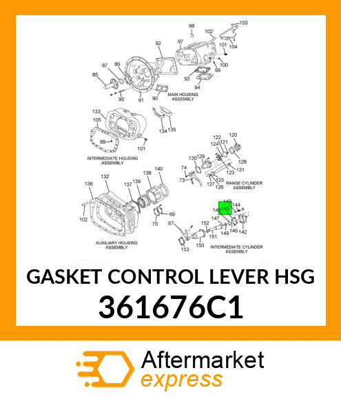 GASKET CONTROL LEVER HSG 361676C1