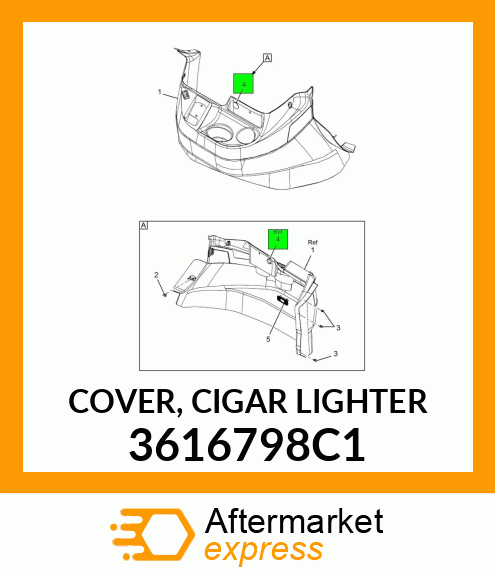 COVER, CIGAR LIGHTER 3616798C1