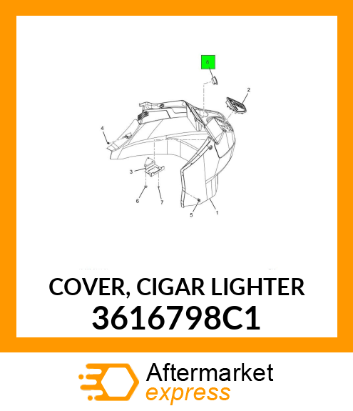 COVER, CIGAR LIGHTER 3616798C1