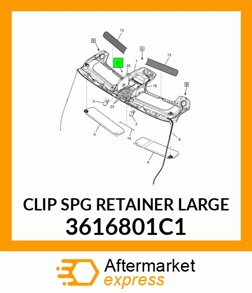 CLIP SPG RETAINER LARGE 3616801C1