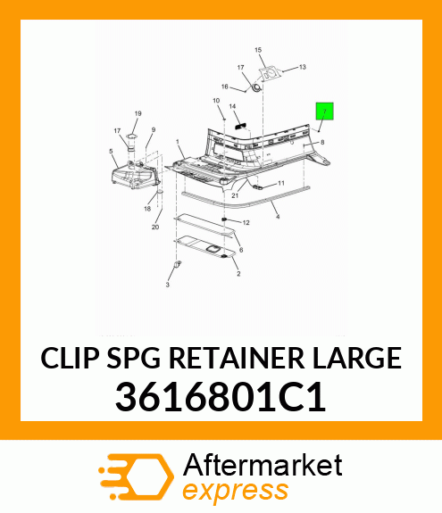 CLIP SPG RETAINER LARGE 3616801C1