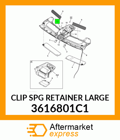 CLIP SPG RETAINER LARGE 3616801C1