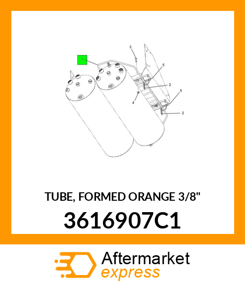 TUBE, FORMED ORANGE 3/8" 3616907C1