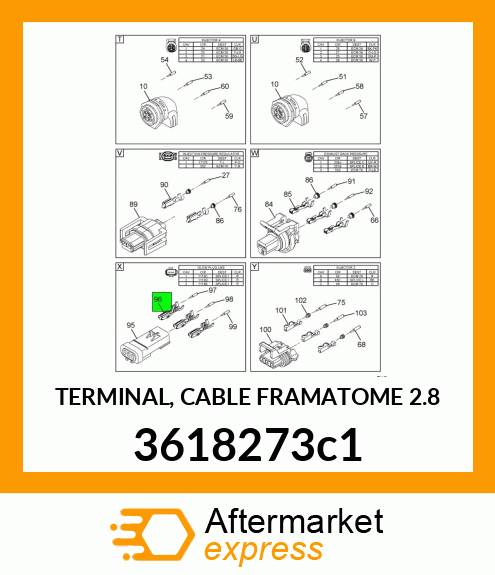 TERMINAL, CABLE FRAMATOME 2.8 3618273c1
